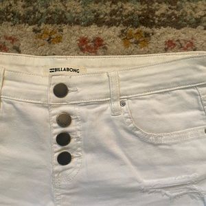 White jean shorts